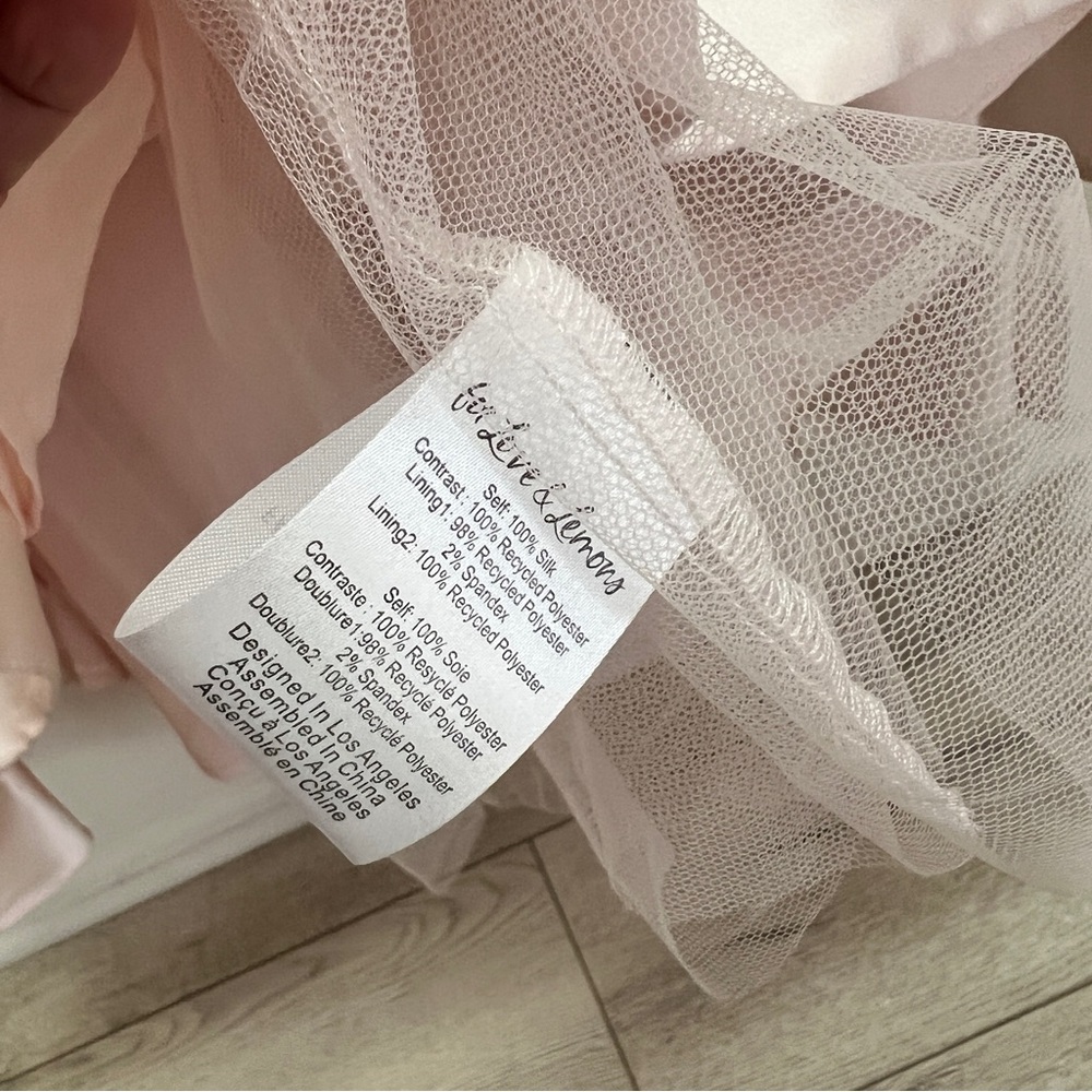 $769 NWT For Love & Lemons “Nara” Pink Tulle Dress Gown Wedding Sz Large - Picture 13 of 13